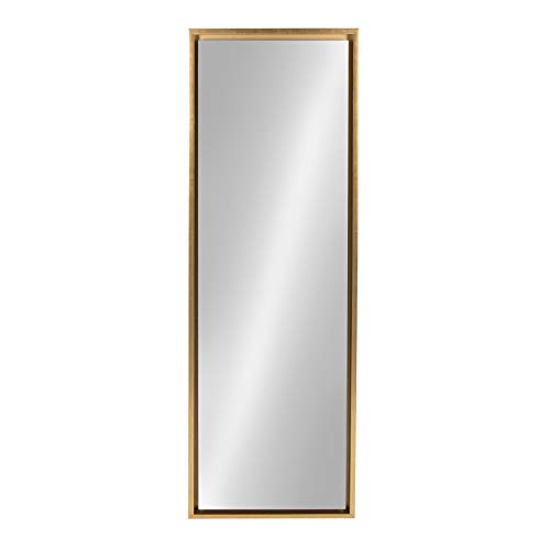 Kate and Laurel Evans Framed Wall Panel Mirror, 16x48, Gold