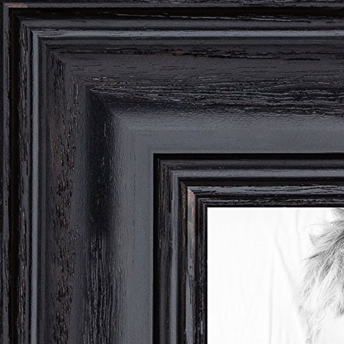 ArtToFrames 12x36 inch Black Stain on Solid Red Oak Wood Picture Frame, 2WOM0066-59504-YBLK-12x36
