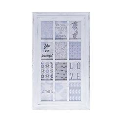 MELANNCO 12-Opening Wall Mount Frame Picture Collage, White
