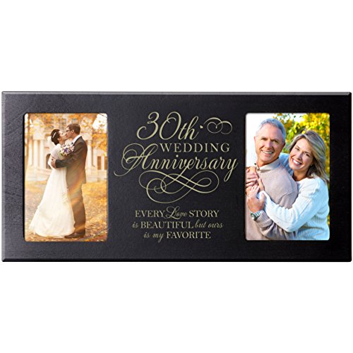 LifeSong Milestones Every Love Story is Beautiful but Ours is My Favorite Anniversary Picture Frame Gift for Couple,30th for Her,30th Wedding for