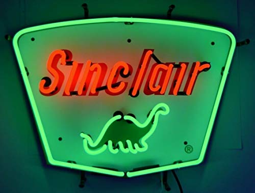 Queen Sense 20"x16" Sinclair Dinosaur Dino Neon Sign Beer Bar Pub Man Cave Business Glass Lamp Light DA01