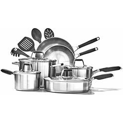 Calphalon Select by Calphalon Stainless Steel Deluxe Cookware Set, 14 Piece