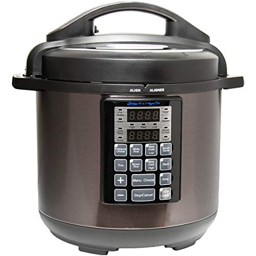 Sirena Rapid Pot Pressure Cooker - Large 6 Quart 15-In-1 Electric Instant Pot Pressure Cooker With 50-Recipe Cook Book -
