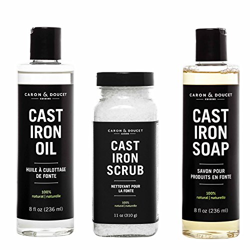 Caron & Doucet - Ultimate Cast Iron Set: Seasoning Oil, Cleaning