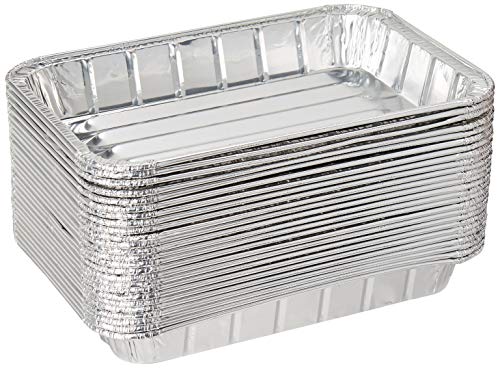 DCS Deals Pack of 20 Disposable Aluminum Foil Toaster Oven Pans - Mini Broiler Pans | BPA Free | Perfect for Small Cakes or Personal