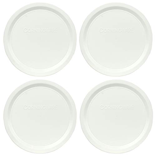 Corningware F16PC French White 16 Ounce Plastic Replacement Lid 4 Pack