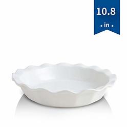 koov ceramic pie dish, 9 inches pie pan, pie plate for dessert kitchen, round ceramic baking dish pan for dinner, gradient se