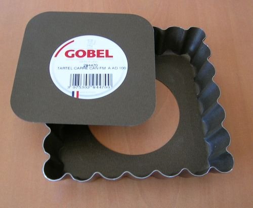 Gobel Non-Stick Square Tart Mold Loose Removable Bottom 100mm