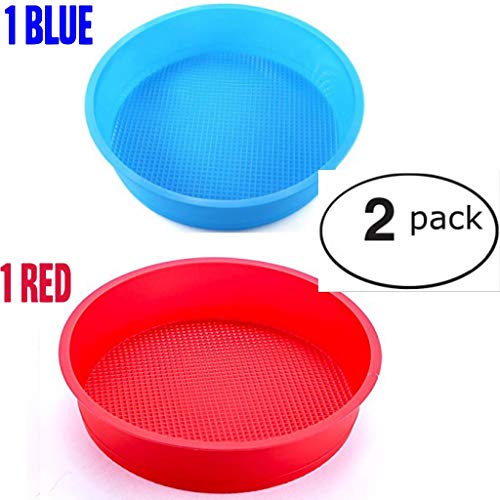 pizety Set of 2, 9-Inch Round Cake Pan silicone cake molds for baking Cake Mold cake baking pans round bread pans for baking 9.5 x