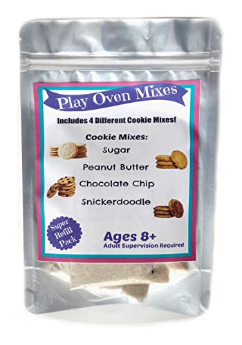 Play Oven Mixes Children's Easy to Bake Oven Mixes Play Toy Real 4 Cookie Super Pack Refill Kit Sugar Peanut Butter Chocolate Chip