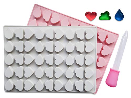 Yummy Gummy Molds Heart, Cloud & Waterdrop Silicone Mold 2 Pack - BPA Free,  LFGB/FDA Approved, Perfect for Homemade Gelatin Gummies, Candies
