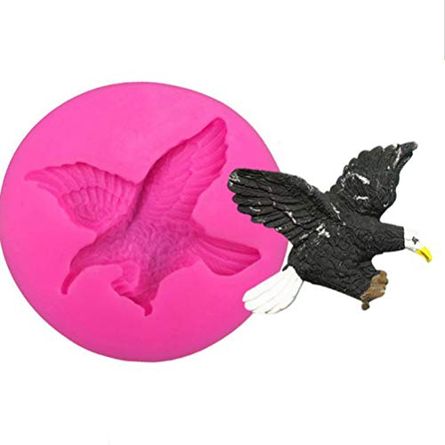 Seedomes 1pc Cute 3D Flying Eagle Silicone Mold for DIY Ice Cube Jelly Shots Desserts Soap Mould Cupcake Cake Topper Decoration