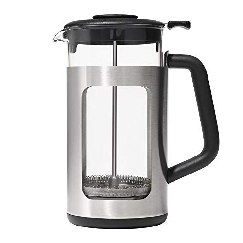 OXO BREW French Press with GroundsLifter,Steel,One Size
