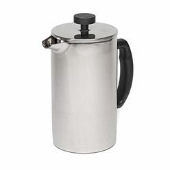 Primula Lexington French Press Coffee Tea Maker Insulated Stainless Steel Double Wall Vacuum Sealed, Filtration with No