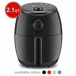 Maxi-Matic Elite Gourmet Eaf-0201 Personal 2.1 Qt. Compact Space Saving Electric Hot Air Fryer Oil-Less Healthy Cooker, Timer & Temperature