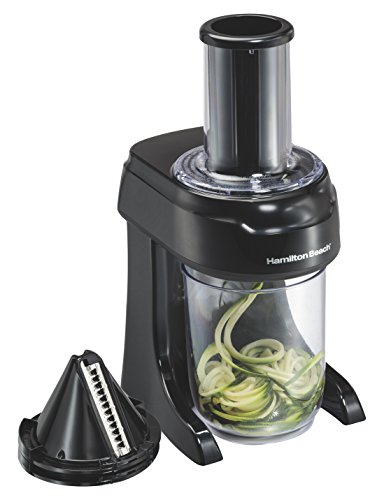 Hamilton Beach Brands Inc. Hamilton Beach 3-in-1 Electric Vegetable Spiralizer & Slicer With 3 Cutting Cones for Veggie Spaghetti, Linguine, and