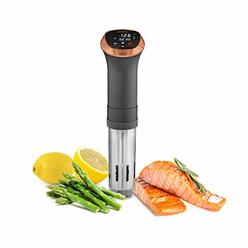 Crux Sous Vide Precision Cooker, Healthy Professional Style Slow Cooking, Quiet 360 Degree Pump, Backlit Touchscreen Display, Ma