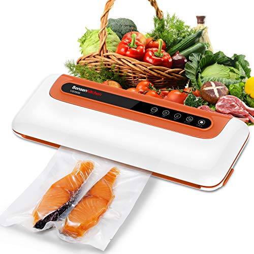 Bonsenkitchen Food Vacuum Sealer Machines Air Sealing For Food Preservation w Start Kits, Dry & Moist Modes Sous Vide Vacuum Packing