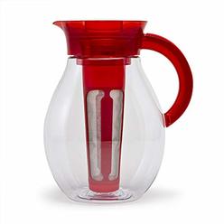 primula the big iced tea maker tritan plastic infusion beverage pitcher with leak proof, airtight lid, fine mesh resuable fil