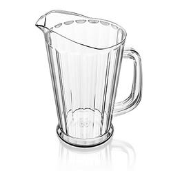 New Star Foodservice 46151 Polycarbonate Plastic Tapered Style Restaurant Water Pitcher, 60-Ounce, Clear, Set of 12