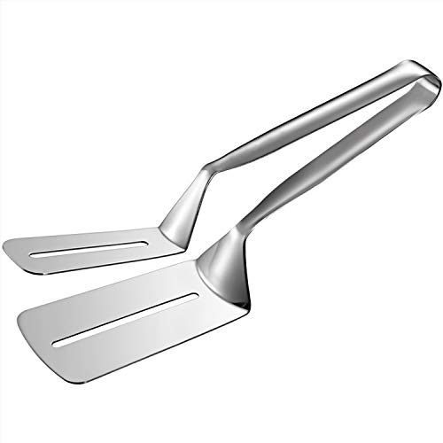AOOSY Steak Clamps, Cooking Tongs,Tongs for Cooking, 10 inch Multifunctional Stainless Steel Food Flipping Spatula Tongs Clip