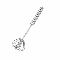 Mayhow Stainless Steel Whisks, Hand Push Whisk Blender Semi-Automatic Whisk Mixer Egg Milk Beater Milk Frother Rotating Push Whisk Mixe