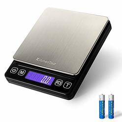 K KitchenTour KitchenTour Digital Kitchen Scale - 3000g/0.1g High Accuracy Precision Multifunction Food Meat Scale with Back-Lit LCD