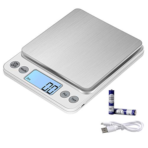 KUBEI Upgraded Larger Size Digital Food Scale Weight Grams and OZ, 5kg/0.1g Kitchen  Scales for Cooking Baking, High Precision
