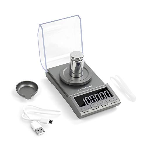 NEWACALOX Digital Milligram Scale, 100g x 0.001g NEWACALOX Rechargeable High Precision Jewelry Scale,Portable Jewelry Scale with