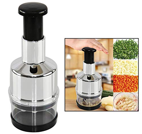 Home-X HOME-X Jumbo Food Chopper, Manual Handheld Kitchen Slicer with Stainless  Steel ZigZag Blade-One Piece Salad Vegetable Chopper