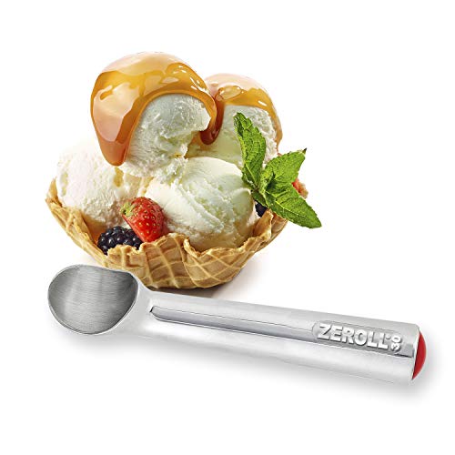 Zeroll Original Ice Cream Unique Liquid Filled Heat Conductive Handle Simple One-Piece Aluminum Design Easy Release 60 Scoops