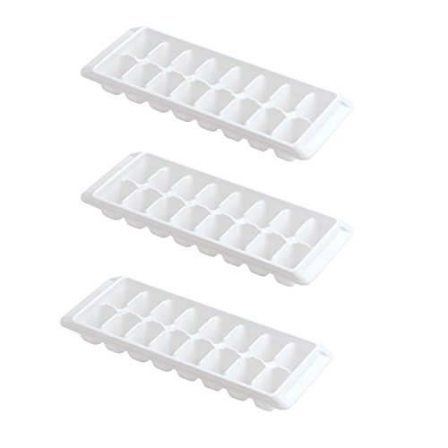 Rubbermaid - Ice Cube Tray, 16 cube trays (3 Pack, White)