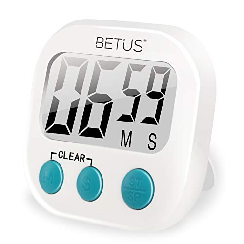 Betus Digital Kitchen Timer - Big Digits, Simple Operation - Magnetic Backing or Table Stand - Stopwatch Count Up and Down