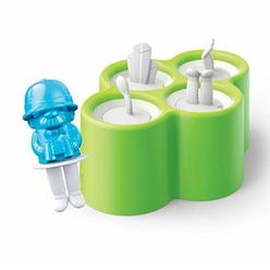 Zoku Safari Pop Molds, 4 Different Easy-release Silicone Popsicle Molds in One Tray, Fun Jungle-inspired Designs, BPA-free