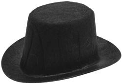 Darice Bulk Buy Stiffened Felt Top Hat 3 3/4 inch Black 12791 (6-Pack)