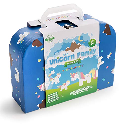 Little Artists Unicorn Family Kids Sewing Kit with Instructions - Craft