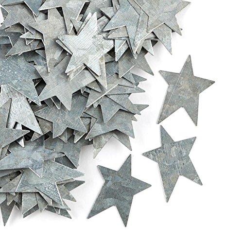 Factory Direct Craft Set of 100 Galvanized Metal Primitive Stars for  Crafting, Creating and Embellishing | 1