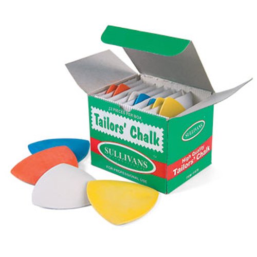 3X6G4R4 Sullivans Tailors Chalk for Fabric (Pack of 2) 24-Piece for  Quilting, Sewing, Crafting