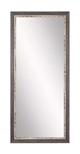 BrandtWorks BM021T Harbor Tall Floor Mirror, 32" x 71", Weathered Gray Blue