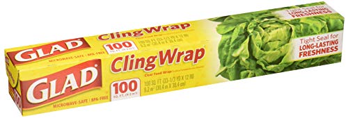 Glad Cling Wrap, Clear Food Wrap, BPA -Free, Microwave Ready