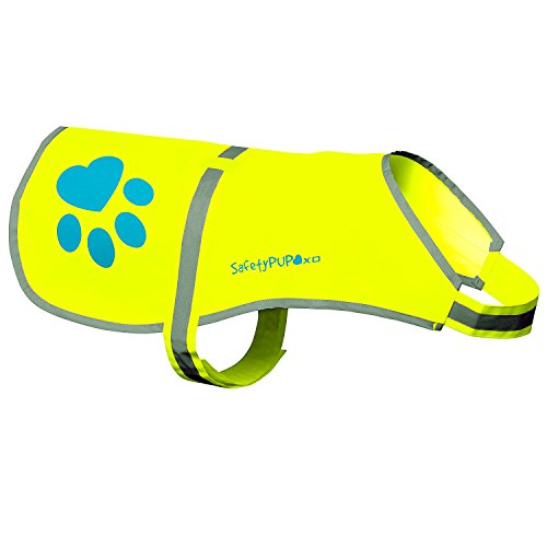 SafetyPUP XD Dog Reflective Vest, Sizes to Fit Dogs 14 lbs to 130 lbs - SafetyPUP XD Hi Vis, Safety Vest Keeps Dogs Visible On and Off