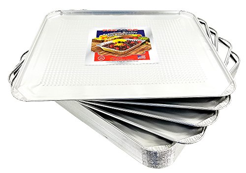 Pactogo Aluminum Foil Oven Liner Sheet Pan 20/Pk - 18" x 15" Disposable Sheets (Pack of 20)