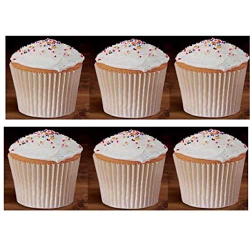 CAkeSupplyShop Celebrations 250 White Bulk Large Jumbo Texas Muffin/Cupcake  Cups White flutted Cupcake Liners Baking Cups