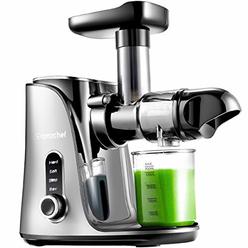AMZCHEF juicer machines,amzchef slow masticating juicer, juicer with two speed modes, travel bottles(500ml),led display, easy to clea