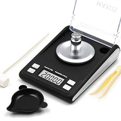 Maxus MAXUS Dante Milligram Reloading Scale 50g x 0.001g Includes 20g  Calibration Weight, Scoop, Powder Pan and Tweezers Read in
