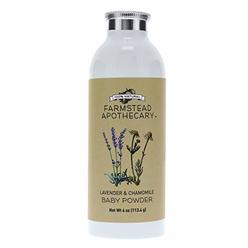 Farmstead Apothecary 100% Natural Baby Powder (Talc-Free) with Organic Tapioca Starch, Organic Chamomile Flowers, Organic Calend