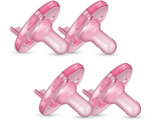 Philips AVENT Soothie Pacifier, 3+ Months, Pink/4 Pack, SCF192/47