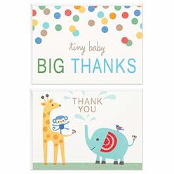 Hallmark Baby Shower Thank You Cards Assortment, Zoo Animals (50 Cards with  Envelopes for Baby Boy or Baby Girl)