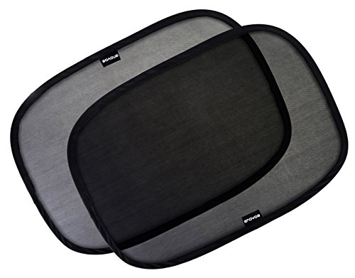 Enovoe Car Window Shade - (4 Pack) - 21"x14" Cling Sunshade for Car Windows - Sun, Glare and UV Rays Protection for Your