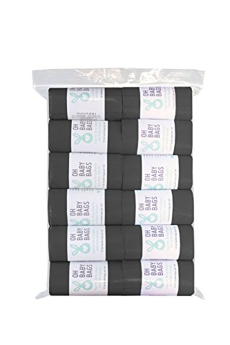 Oh Baby Bags - Recycled Disposable Bags for Dirty Diapers or Pet Cleanup, Economy Pack Refill , 12 Rolls, 144 Bags Total,